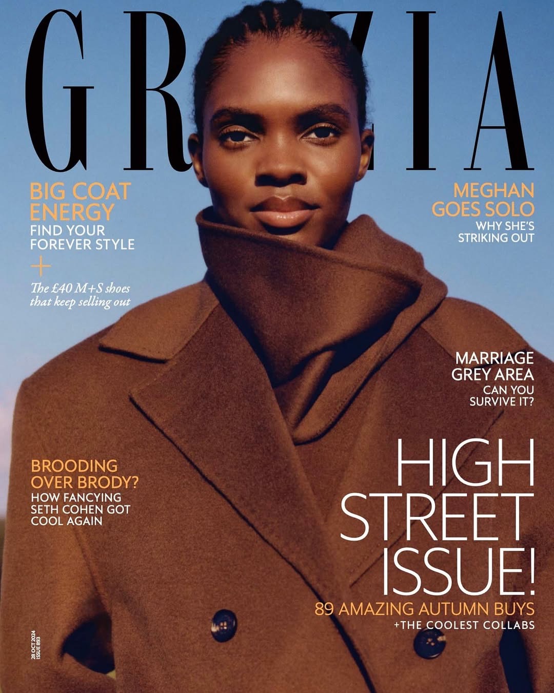 Few Models Ayobami for Grazia Uk photographed by Simon Lipman